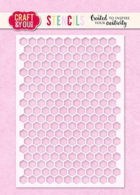 HONEYCOMB stencil from Craft & You A6