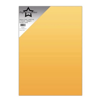 HONEY GOLD matte mirror card (5pcs) from Paper Favourites A4