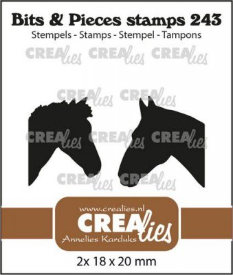 Horse head silhouette clear stamp set 243 - Stämpelset med hästhuvuden från CrealIes