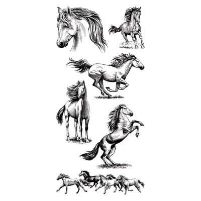 Horses stamp set - Häststämplar från Inkadinkado