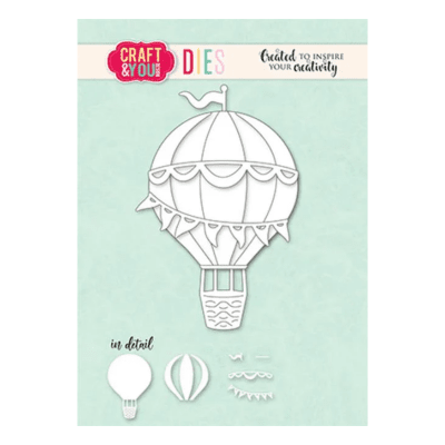 HOT AIR BALLOON die set - Varm luftballongstansmallar från Craft & you