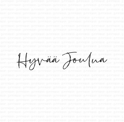 Hyvää joulua - Stämpel med finsk jultext från Gummiapan 7,3*1,5 cm