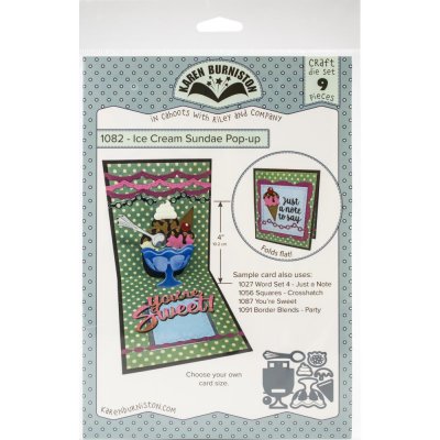 Ice cream sundae pop-up die set 1082 - Stansmallar till glass från Karen Burniston