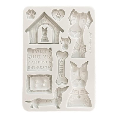 Furry Friends A5 Silicon Mould I Love My Dog from Stamperia