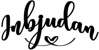INBJUDAN Swedish invitation rubber stamp from Reprint 6,7x3,2 cm