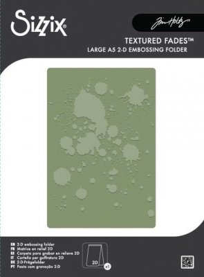 VAULT INK SPLATS embossing folder - Embossingfolder med bläckstänk från Tim Holtz Sizzix A5