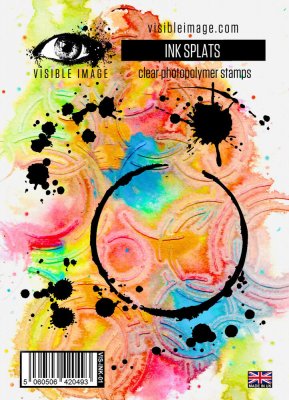 INK SPLATS clear stamp set from Visible image A6