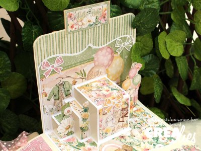 INNER STEP POP-UP CARD Design O on the move 16 die set from CreaLies