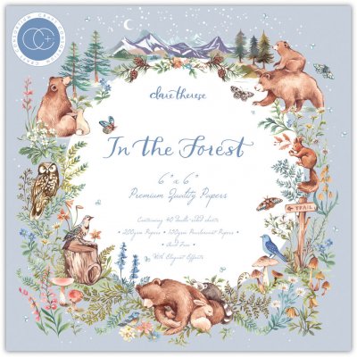 In The Forest 6x6 Inch Paper Pad - Mönsterpapper med natur-, skogs- och djurtema från Craft Consortium 15x15 cm