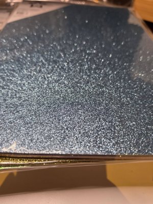 ICE BLUE GLITTER CARDSTOCK - Isblå glitterpapper från Paper favourites A4