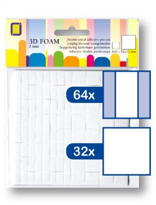 3D foam rectangles - Distanskuddar i olika storlekar från JeJe Product
