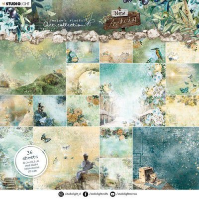 Jenine‘s New Awakening Nr.01 paper pad - Mönsterpapper från Studio Light 20x20 cm