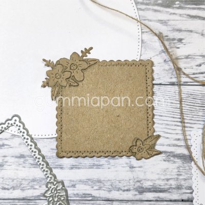 JOURNALFÖRING MED BLOMMAstansmall från Gummiapan ca 62 x 60 mm