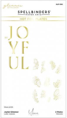 Joyful Glimmer Hot Foil Plate - Värmeplatta från Spellbinders