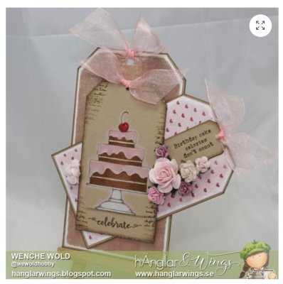 Jubilieumstårta stämpelset från Hänglar & Wings A7