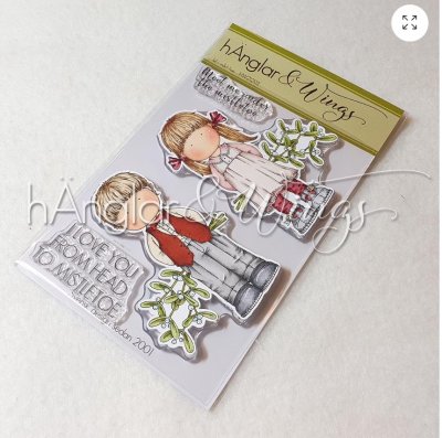 Jul i vårt hus flicka och pojke-stämpelset från Hänglar & Wings A6