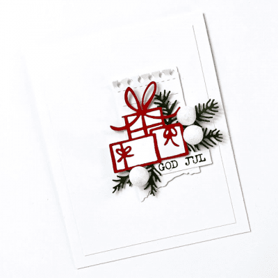 Doodlade paket presenter julklappar stansmall från Gummiapan 4,9*5,1 cm