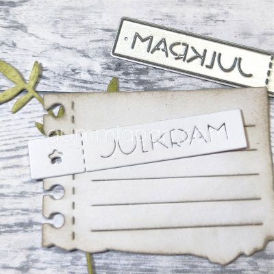 JULKRAMtagstansmall från Gummiapan 53,7 x 10 mm