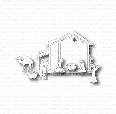 Nativity scene die set from Gummiapan Size 9,1x5,6 cm