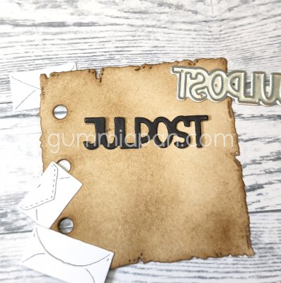 JULPOST Swedish Christmas mail die from Gummiapan ca 45 x 12 mm
