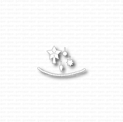 JULPYNTstansmallar från Gummiapan Stjärna: 13x15 mm. Kulor: ca 4x8 mm vardera. Girlang: 41x8 mm