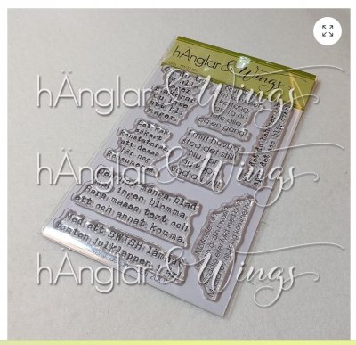 JULRIM textstämpelset från Hänglar & Wings A6