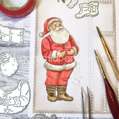 JULTOMTE 2024stansmallar från Gummiapan monterad ca 45 x 94,5 mm