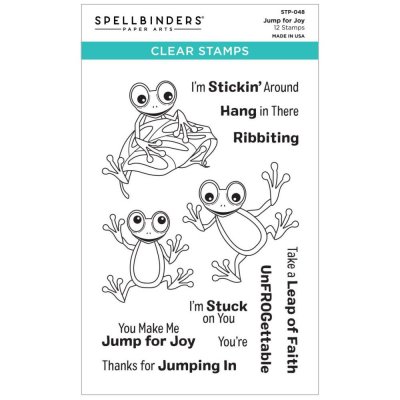 Jump for joy frog clear stamp set - Stämpelset med grodor från Spellbinders