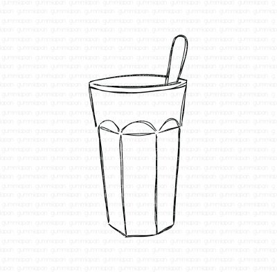 Kaffeglas - Stämpel från Gummiapan 2,7*5,6 cm