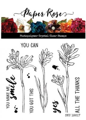 PRE-ORDER - Kangaroo paw clear stamp set 4x4 from Paper Rose 10x10 cm
