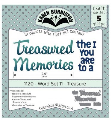 Treasured memories word die set - Ordstansmallar från Karen Burniston