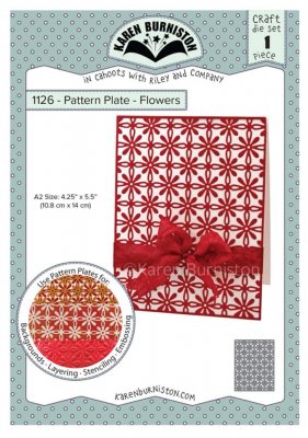 Flowers pattern plate die - Stansmall med blommor från Karen Burniston