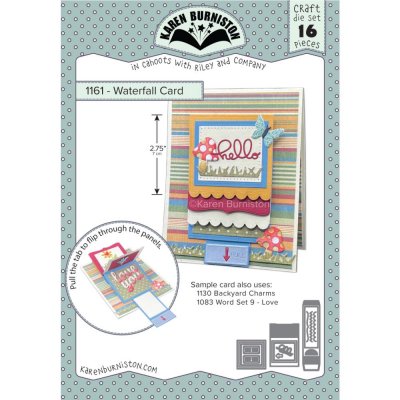 PRE-ORDER - Waterfall card die set 1161 from Karen Burniston