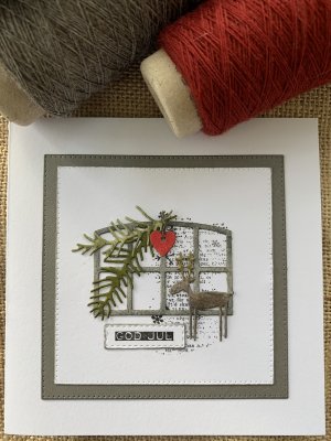 Small Nordic reindeer die 1141 - Stansmall med liten nordisk ren från Gummiapan 2,4*3,3 cm