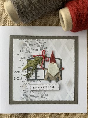 Liten gungande tomte - Stansmallar från Gummiapan Ca 33x54 mm