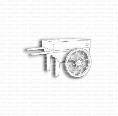 Kärra med hjärta-stansmallar från Gummiapan ca 5,3x5,3 cm