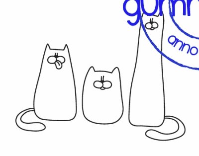 Katter - stämpel från Gummiapan 6,4*4,9 cm