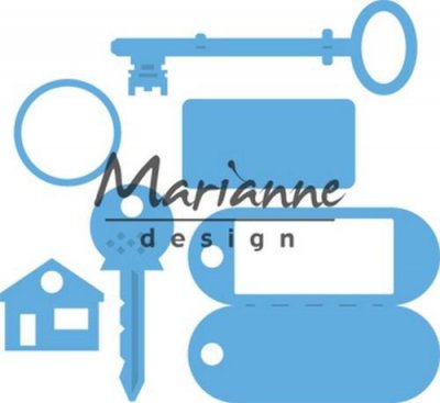 Key ring die set - Stansmallar att göra nyckel- och nyckelbricka-saker med från Marianne Design