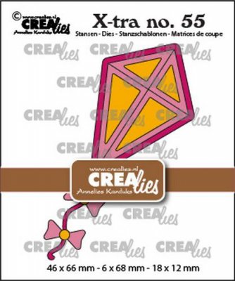 Kite die set no 55 - Flygande drake-stansmallar från CreaLies 4,6x6,6 cm