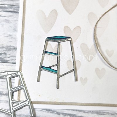 Kitchen stool die from Gummiapan ca 30 x 40,3 mm