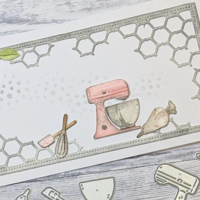 Confectioner baking die set KONDITORSET BAKTILLBEHÖR from Gummiapan ca 22x4 & 24x27 mm