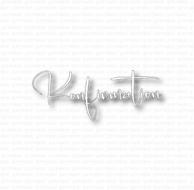 Konfirmation stansmall från Gummiapan ca 97x40 mm