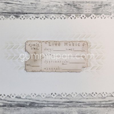 Live music ticket KONSERTBILJETT from Gummiapan ca 71 x 36 mm