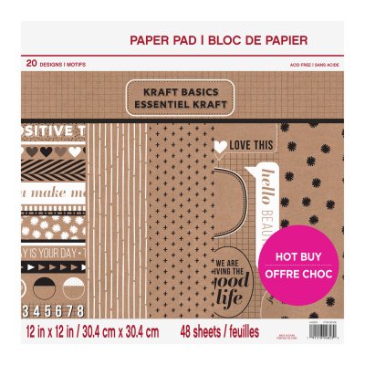 Kraft basics paper stack 12x12 from Craft Smith 30x30 cm