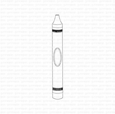Crayon rubber stamp from Gummiapan ca 0,9x7,4 cm