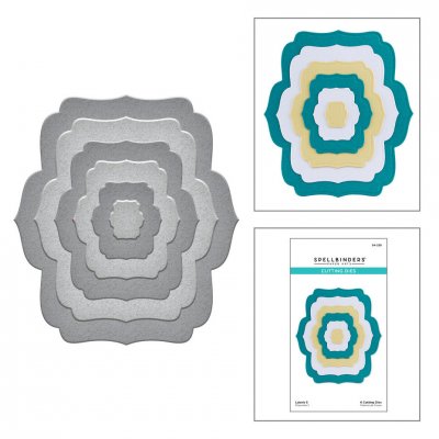 LABELS FIVE 5 etched dies - Stansmallar från Spellbinders