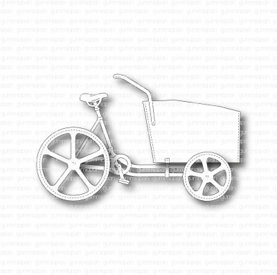 LÅDCYKEL bicycle die set from Gummiapan ca 86x53 mm