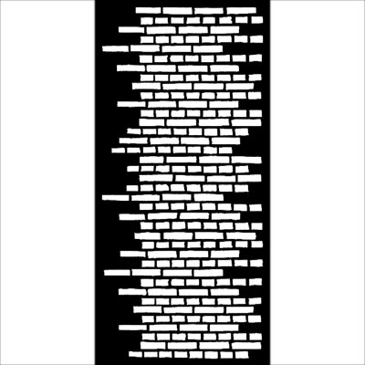Lady Vagabond Lifestyle Brick Wall - Schablon från Stamperia 12x25 cm
