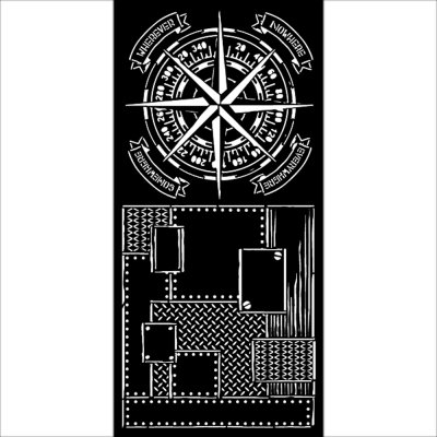 Lady Vagabond Lifestyle Compass - Schablon från Stamperia 12x25 cm