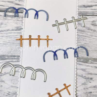 LOW FENCES die set LÅGA STAKET Gummiapan ca 52x12 mm, 41,5x14 mm